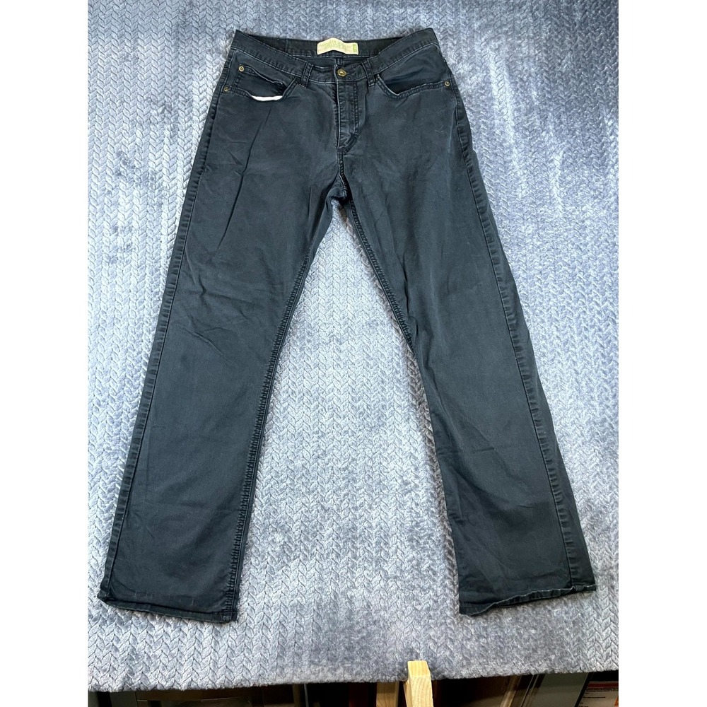 Wrangler Jeans Mens 30x30 Dark Charcoal Denim Straight Fit Gray 96CRWBL
